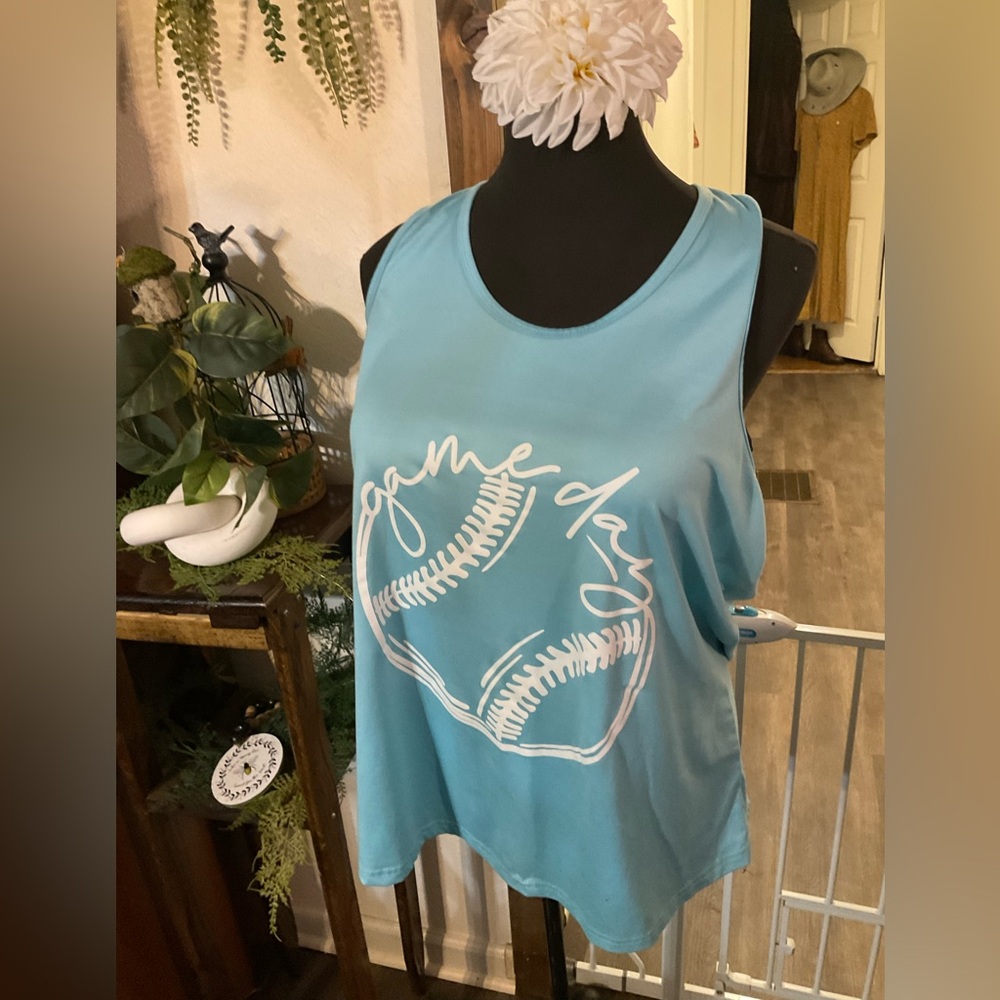Source Unknown Blue Muscle Tee - Picture 1 of 5